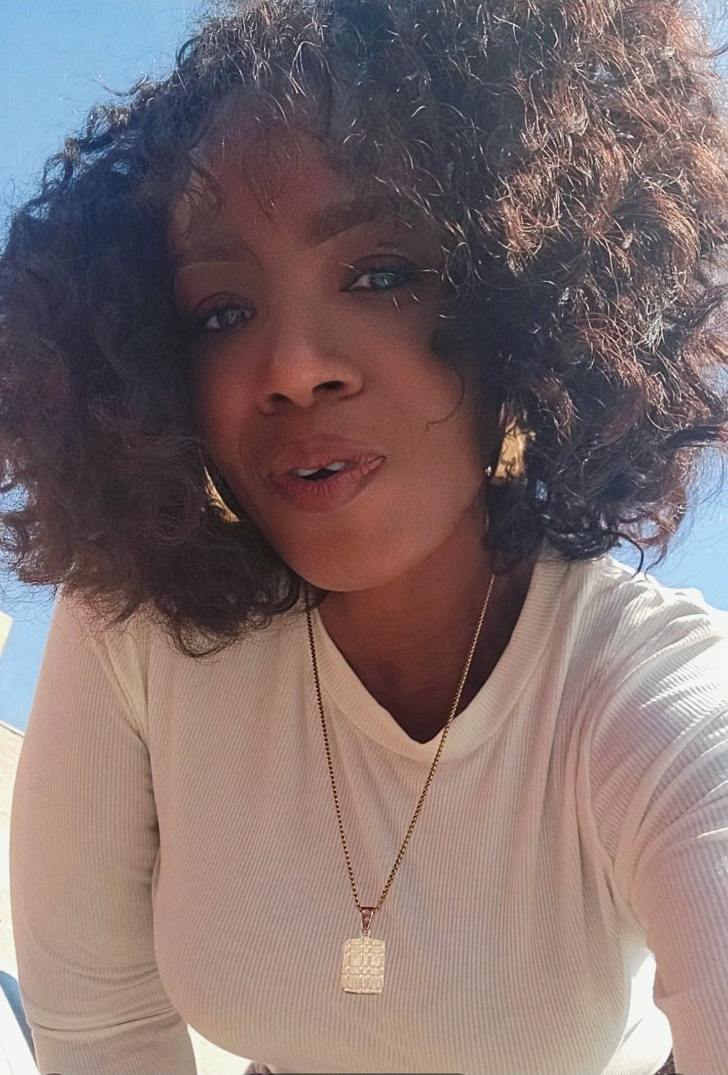 Curls with a thick wavy Texture