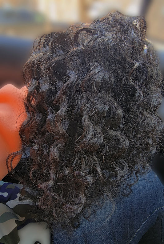 Curls with a thick wavy Texture